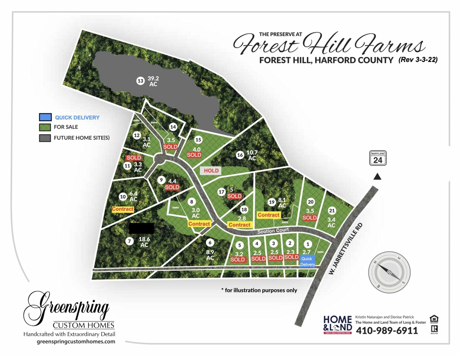 Harford County Community Custom Homes Forest Hill Farms Site Plan