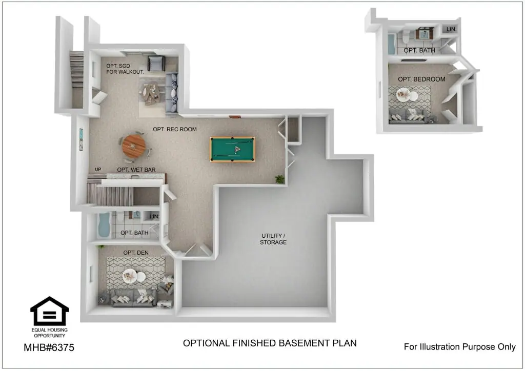 Opt. Finished Basement Adams III Craftsman