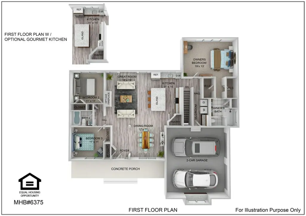 Potomac First Floor Plan colored