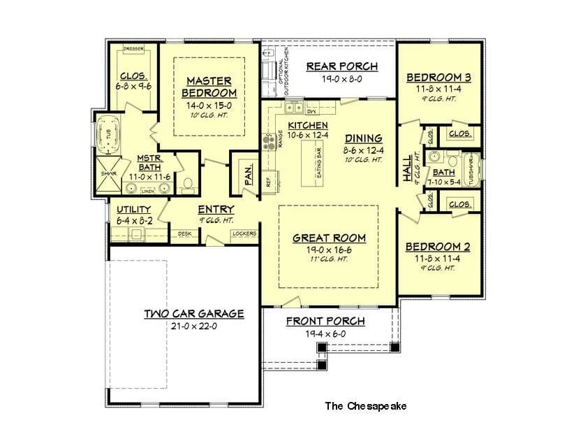 The Chesapeake Rancher model home by Greenspring Homes
