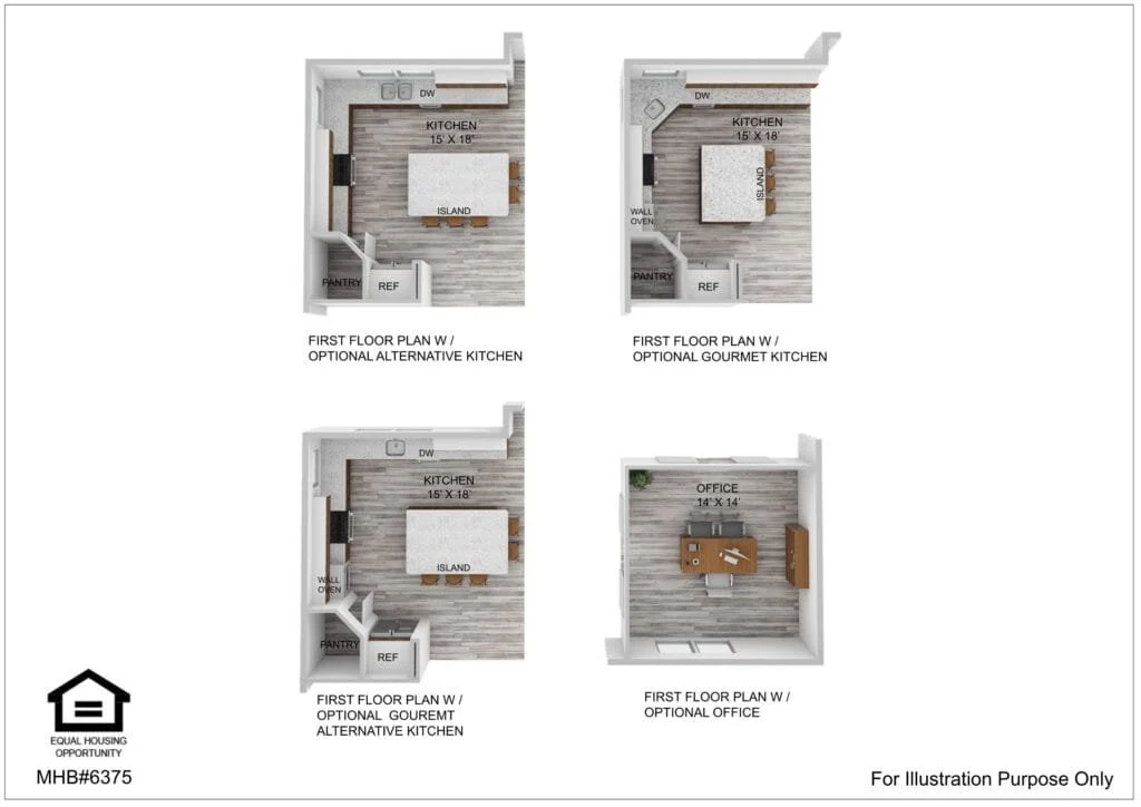 First floor plan for the Roosevelt Iii Farmhouse by Greenspring Homes