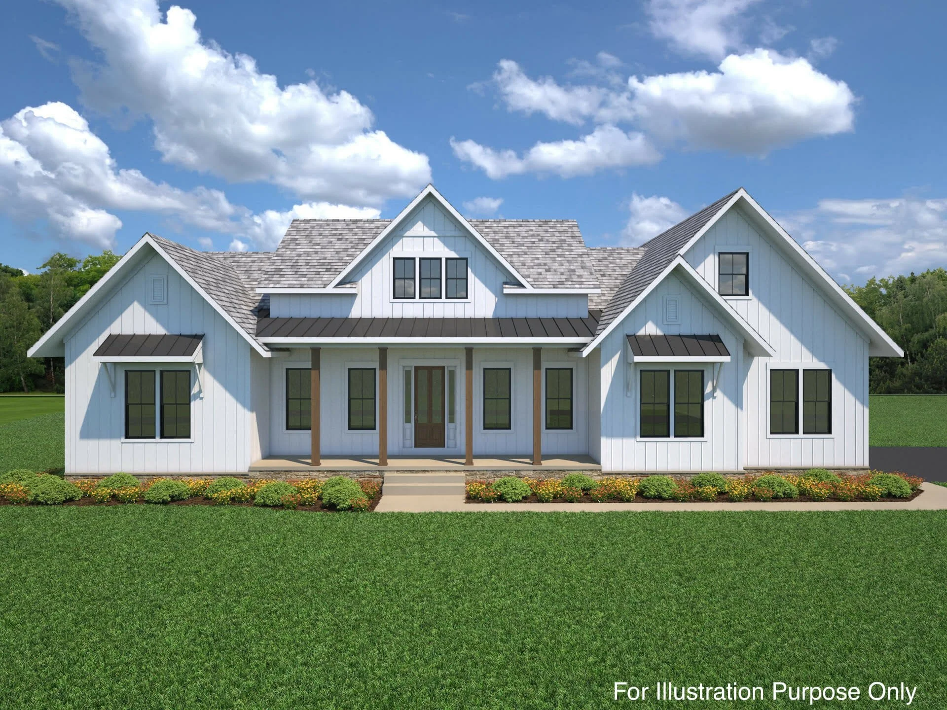 The Savannah Rancher model home by Greenspring Homes