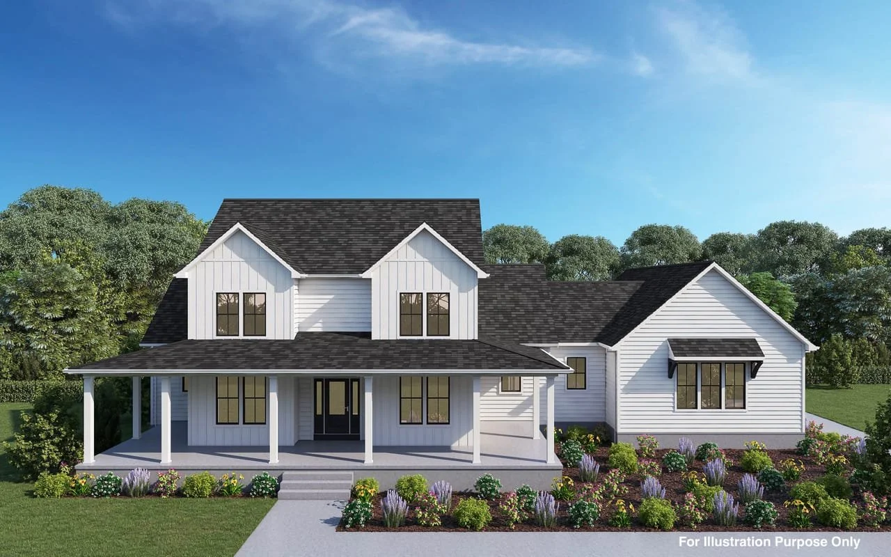 The Georgia Farmhouse model home by Greenspring Homes