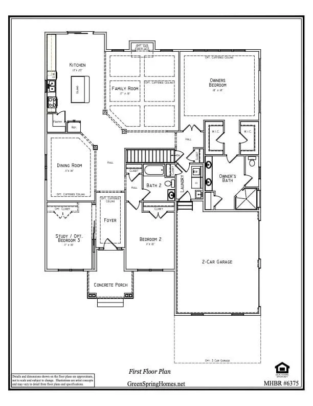 The Grant model home by Greenspring Homes