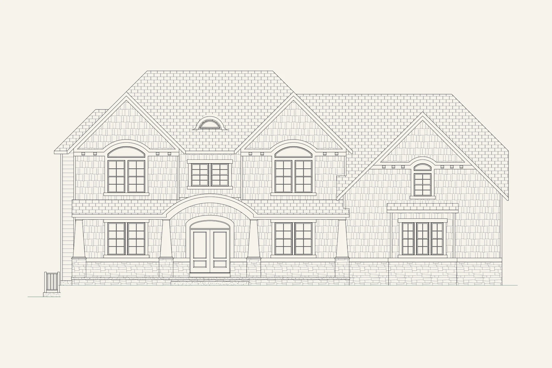 Adams III Nantucket elevation for this homesite