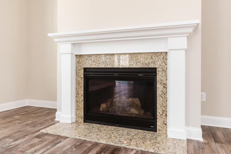 Fallston Maryland house family room fireplace